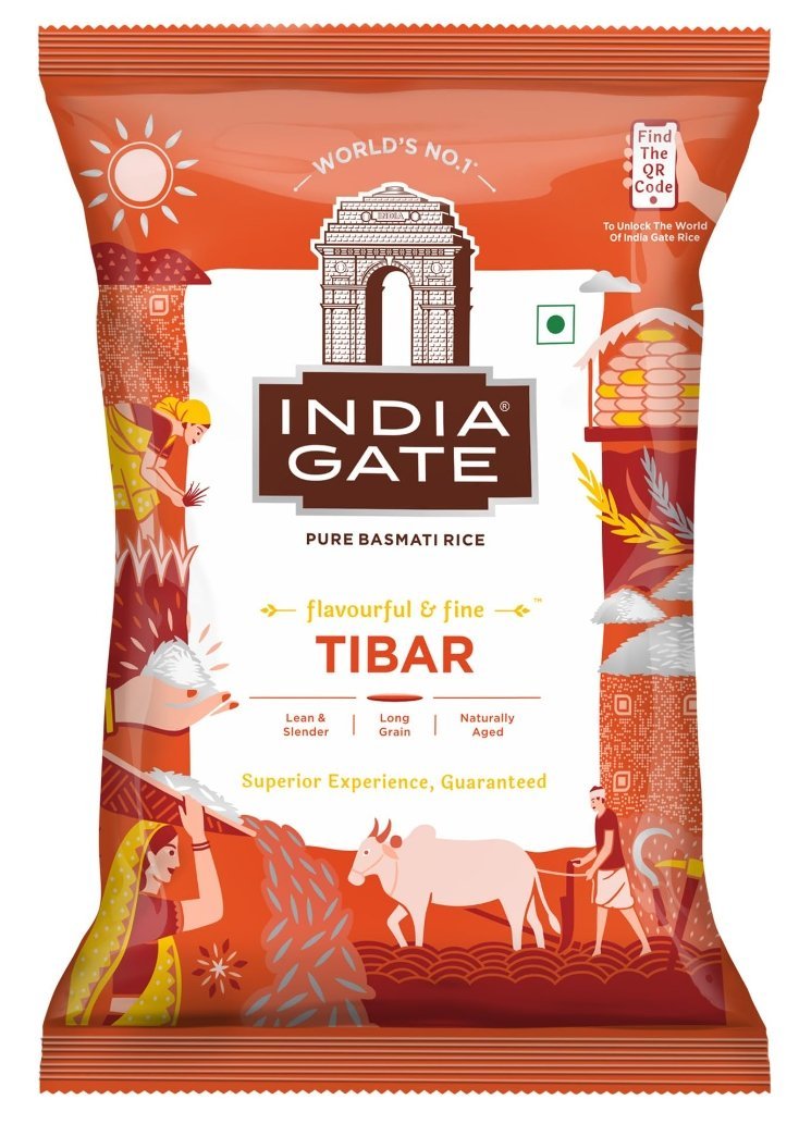India Gate Basmati Rice - Tibar, 1kg