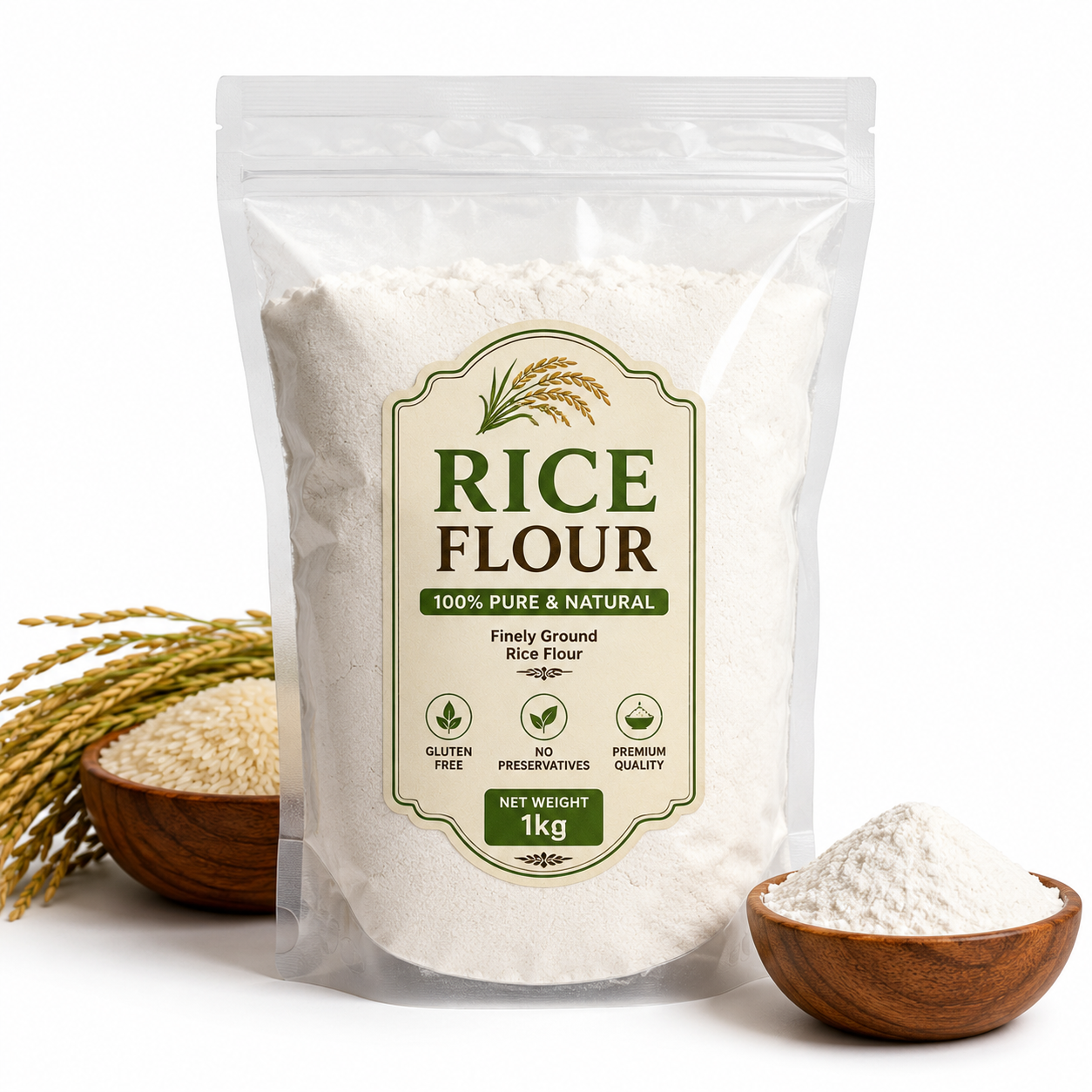 Rice Flour, 1 kg Pouch