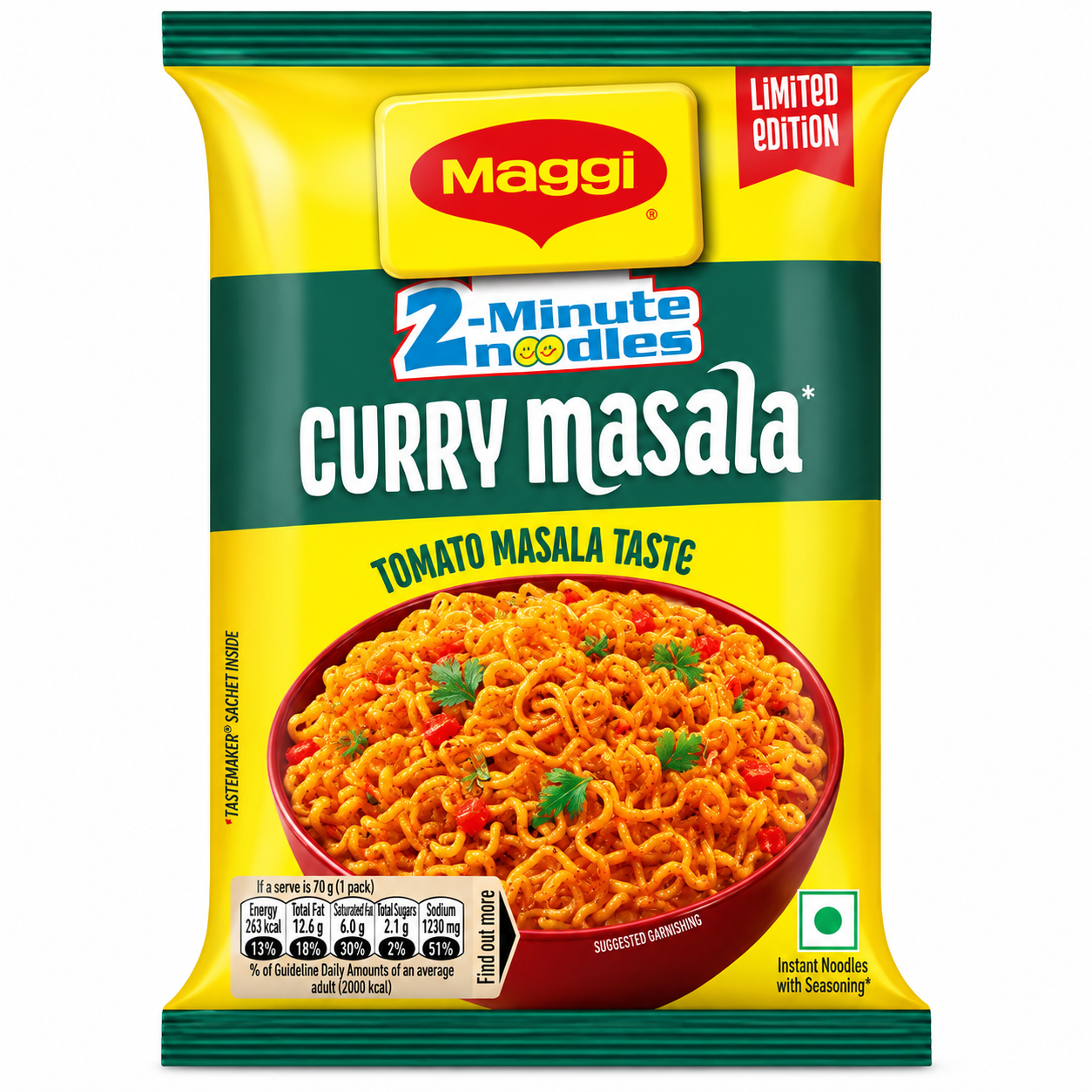 Maggi 2-Minute Curry Masala Taste Instant Noodles